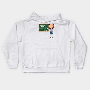 Back to school students Kids Hoodie